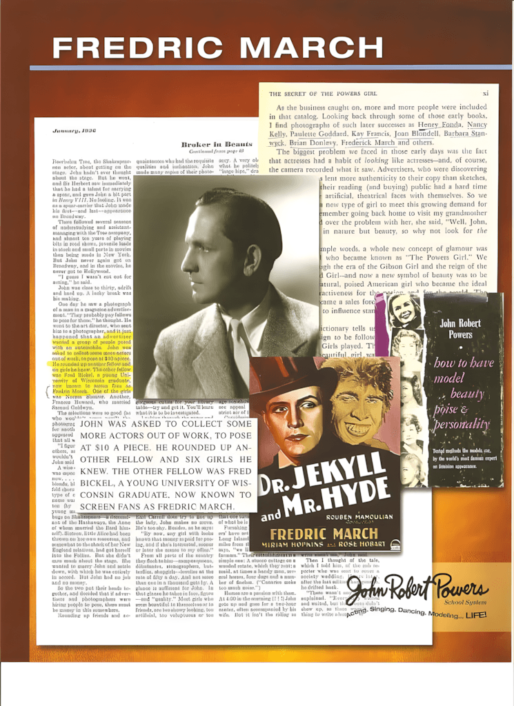 Fredric March - a legacy of John Robert Powers