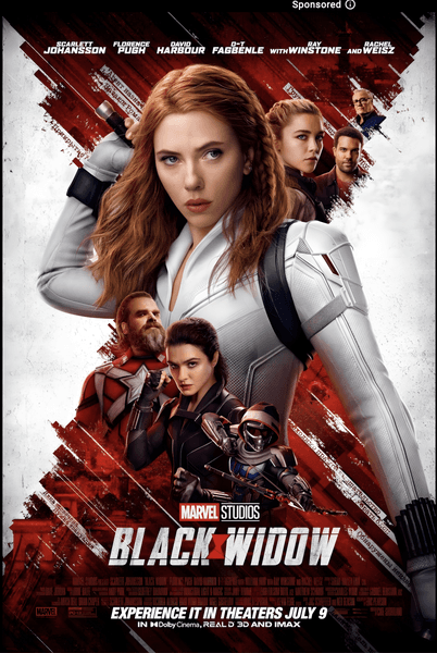 Black Widow - a movie that Andrew Byron has paricipated in